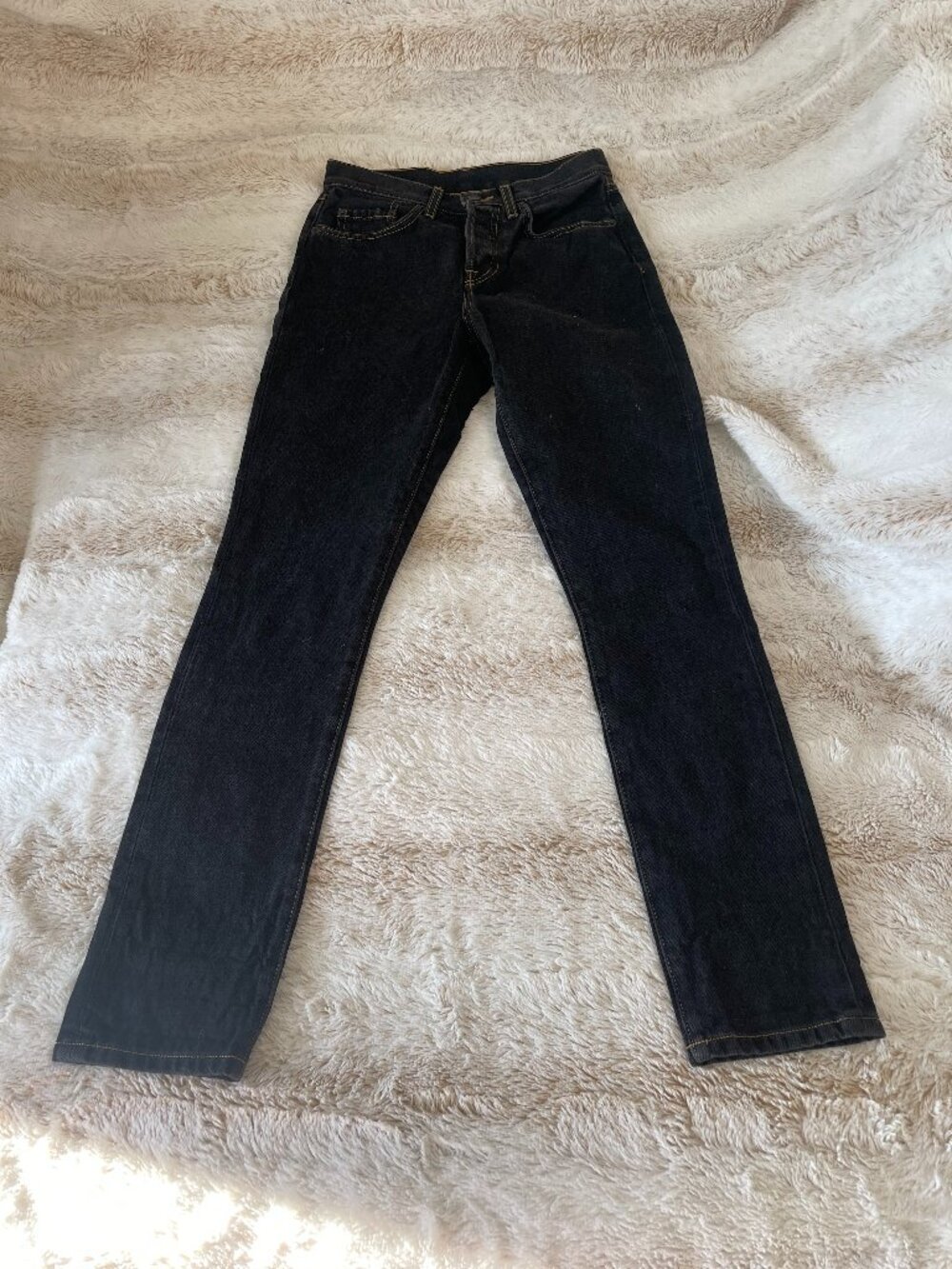 WARDROBE.NYC Denim Low-Rise Straight-Leg Jeans size 25 in Indigo